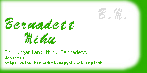 bernadett mihu business card